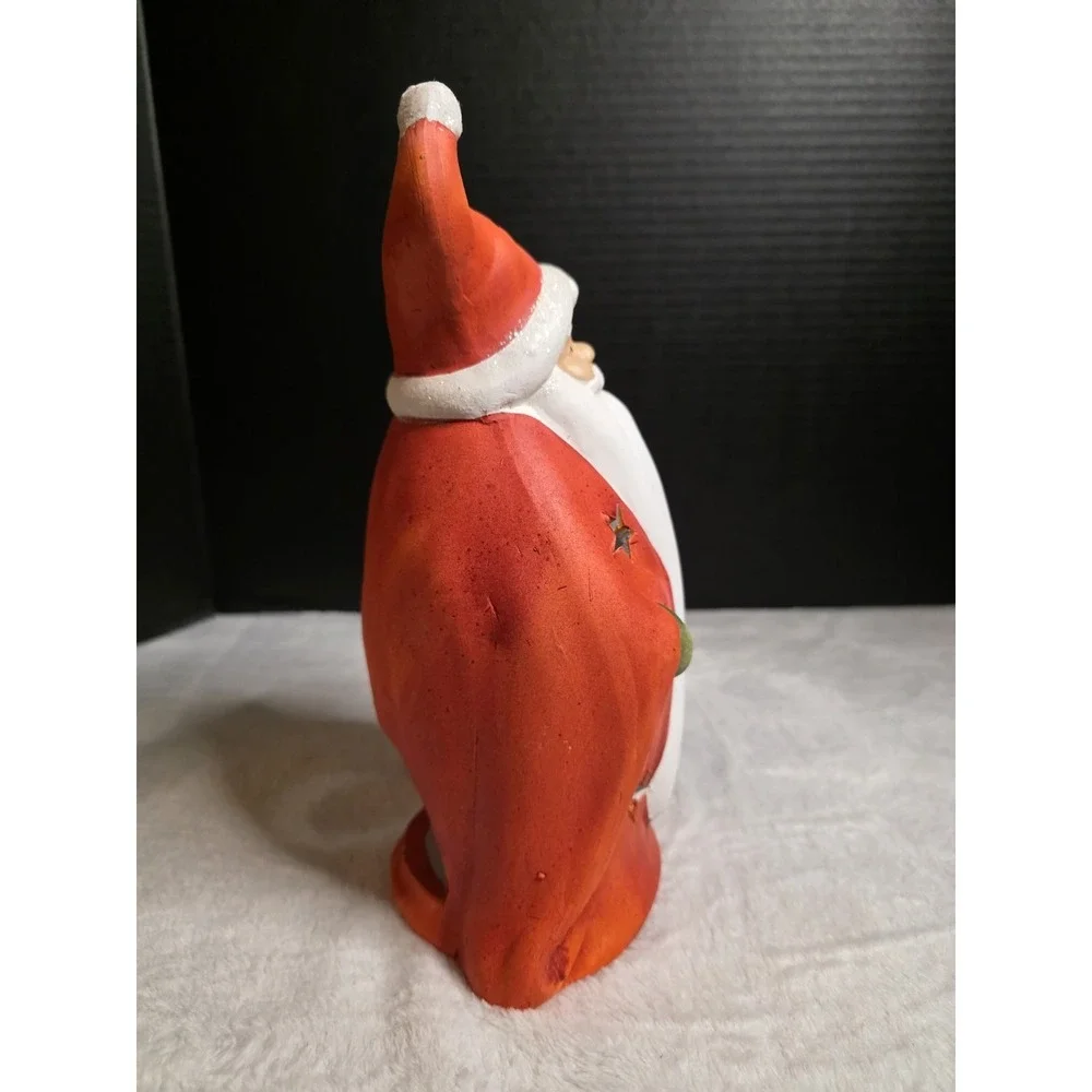 Ceramic Santa Claus Votive Candle Holder 9.5